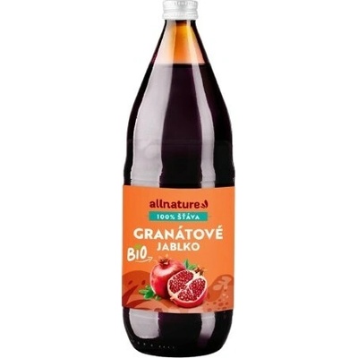 Allnature Granátové jablko Premium 100% šťáva Bio 1 l