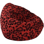 PUFRELAX Пуф, круша, 320л. , Nirvana Grande - Poppy, Перящ се калъф, Пълнеж от Полистиролни перли, Гама Premium (PUF-G-NGR-PT-PPY) - topmarket