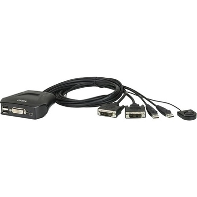 ATEN kvm превключвател usb dvi, 2 порта - cs22d cs22d-a7 (cs22d-a7)