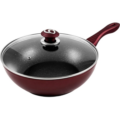 Royal Kitchen hluboká pánev Wok 30cm granitová (mramorová) s poklicí 24072