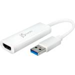 j5create Адаптер j5create JUA254, от USB-A(м) към HDMI(ж), Full HD, бял (JUA254)