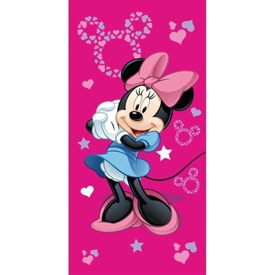 Jerry Fabrics Detská plážová osuška Minnie pink 05 70 x 140 cm