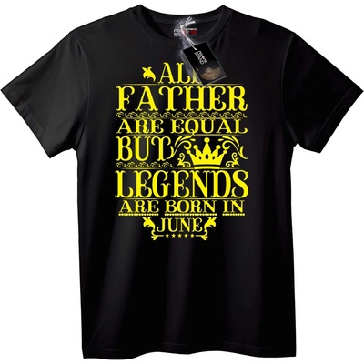 NOONEBRAND Тениска Легенди Родени през Юни - 5XL, White