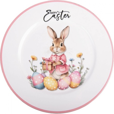 Clayre & Eef Bílý plastový servírovací talíř 33 cm