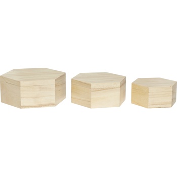 Hübsch Кутия Hübsch 130205 дървена 3 бр (130205)