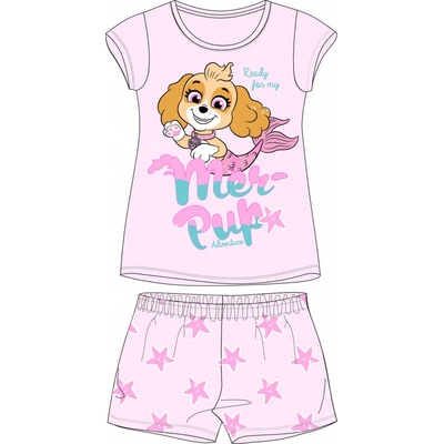Paw Patrol Tlapková patrola Licence Dívčí pyžamo Paw Patrol bílá růžová Bílá