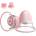 SuperLove Rotating Silicone Nipple Suckers with 4 Attachments Pink