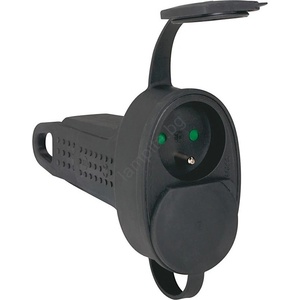 Legrand 50575 - Гумен контакт без кабел 250V/16A 2X2P+T IP44 черен (SM50575)
