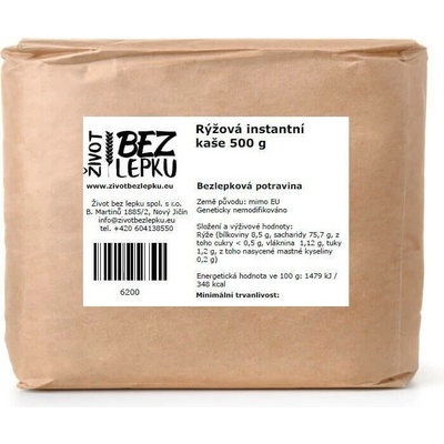 Život bez lepku Ryžová instantná kaša 500 g