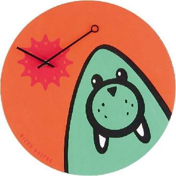 NeXtime Стенен часовник Wizky Walrus оранжев (2819or)