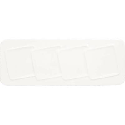 RAK Porcelain Talíř obdélný 4 zóny 37 x 14 cm RAK-CRRT4Z