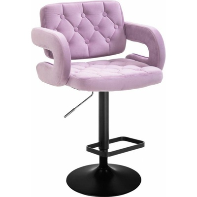 LuxuryForm Design Adria Velur na čiernom tanieri levanduľa