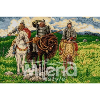 Milena Style Богатири - гоблен със схема конци dmc 1: 1