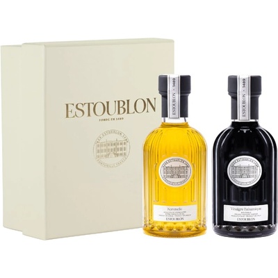 ESTOUBLON Подаръчен комплект KORONEIKI, зехтин екстра върджин & балсамов оцет, 2 x 200 ml, Estoublon (EST010639)