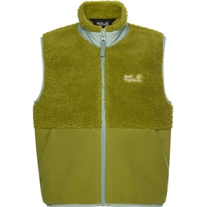 Jack Wolfskin Детски поларен елек Jack Wolfskin Kid's Ice Curl Vest Fleece vest - Khaki Green - размер 128 (EU) (703-7844-0113)