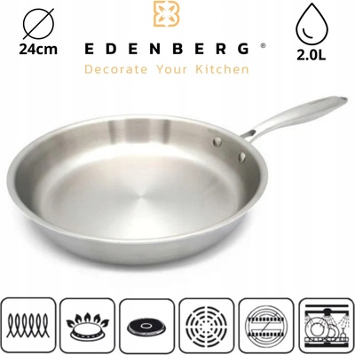 Tradiční pánev Edenberg nerezová ocel 24 cm 2,0 l