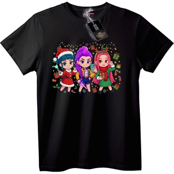 NOONEBRAND Тениска Коледни Приятели Chibi - 5XL, White