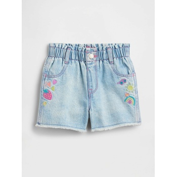 GAP Детски дънкови къс панталон Paperbag Mom GAP GAP | Sin | Момичешки | 12-18 месеца