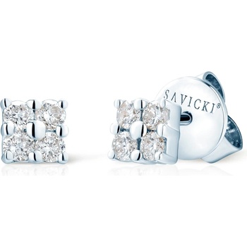 SAVICKI Обеци Savicki: бяло злато. диаманти