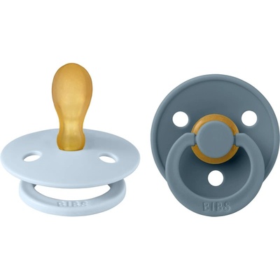 BIBS Colour Size 2: Symmetrical 6+ months биберон Baby Blue / Petrol 2 бр