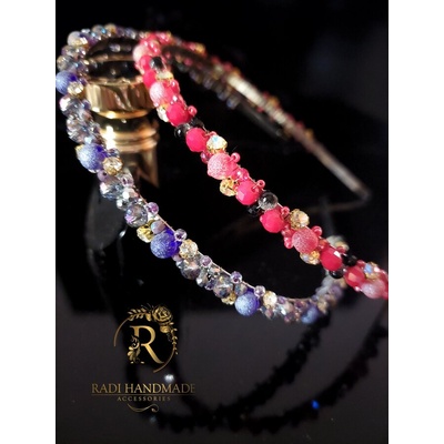 Radi handmade Официална диадема с грапави перли и кристали (630 - 631)