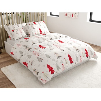 Textilomanie flanel obliečky z mikrovlákna JINGLE biele 70x90 140x220