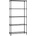 MMS Телeн стелаж MMS - 5 х 200 kg, 180 х 91 x 45 cm, черен (49567)