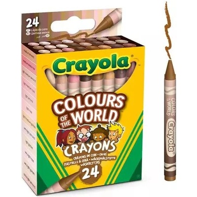 Crayola Crayola: Цветове на света, Комплект пастели в тон на кожата - 24 бр (52-0114)