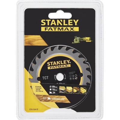 Stanley 10410 Pilový kotouč na dřevo TCT 89 x 10 mm, 24 zubů