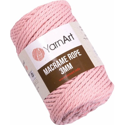 YARNART Macrame Rope 3 mm 63 m 762 Light Pink юта (Macrame Rope 3 mm 762)