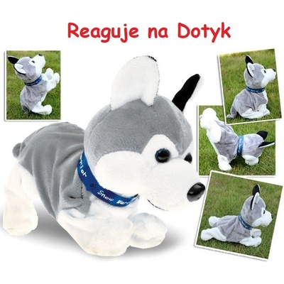 Joko Interaktívny psík na batérie na dotyk Husky sivý