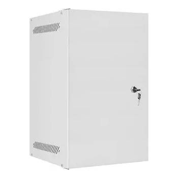 Image 1 of Lanberg Комуникационен шкаф, Lanberg rack cabinet 10" wall-mount 9U / 280x310 self-assembly flat pack with metal door, grey (WF10-2309-00S)