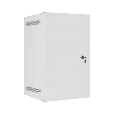 Lanberg Комуникационен шкаф, Lanberg rack cabinet 10" wall-mount 9U / 280x310 self-assembly flat pack with metal door, grey (WF10-2309-00S)