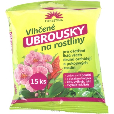Forestina vlhčené ubrousky na rostliny 15 ks