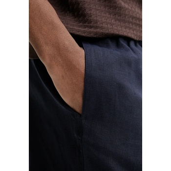 Zadig&Voltaire Ленен къс панталон zadig&voltaire мъжки в тъмносиньо wmbs01061 (wmbs01061.404)