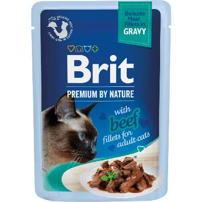 Brit Premium Cat Delicate Fillets in Gravy Beef 85 g