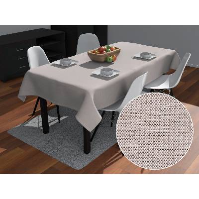 Biante Teflónový obdĺžnikový obrus TF-066 Béžový režný 140x160 cm