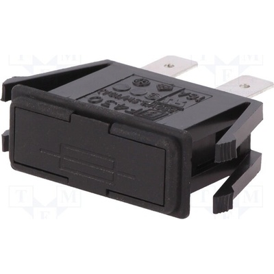 BULGIN FX0430/63 Zásuvka; 5x20mm; 250V; na panel; černá; UL94V-0; polyamid; -20÷85°C