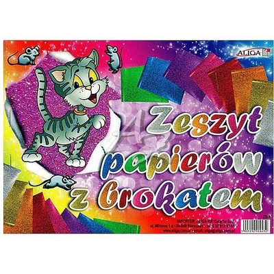 Aliga Barevný papír Brokát 8listů 25x35cm