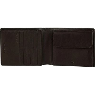 Samsonite Attack 2 Pánska kožená peňaženka SLG 046 B 6Cc + VFL + 2C + C 140976 1041 43 Ebony Brown SA