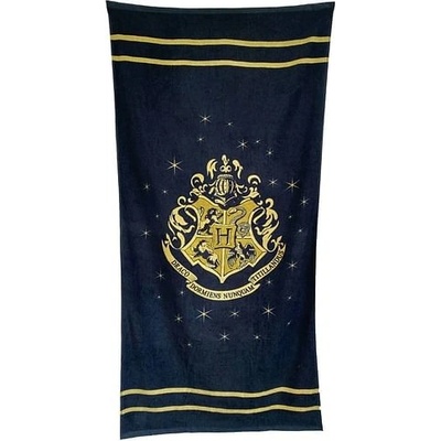 Groovy Osuška - ručník Harry Potter: Zlatý erb (75 x 150 cm) černá