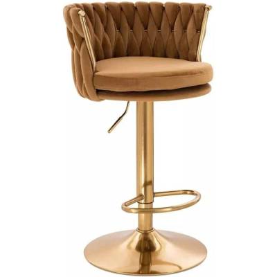 LuxuryForm Design Lyon Velur na zlatom tanieri medová