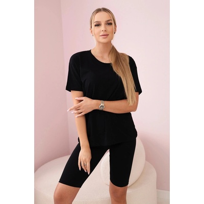 Set top leggings black čierna