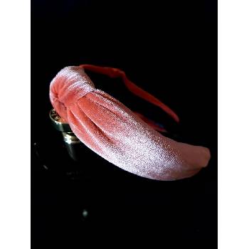 Radi handmade Диадема с възел от коралово червен плюш (820)