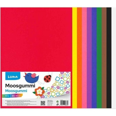 Pěnovka moosgummi 20x29cm 2mm MIX