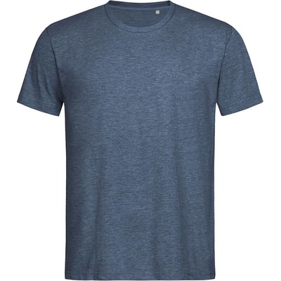 Stedman Luxusné tričko Crew neck heather denim modrá