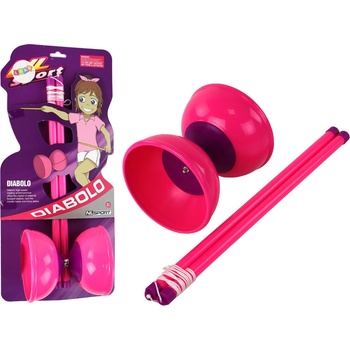 Lean Toys Jojo Juggling Diabolo Arcade Game Pink 13,5x11,5 cm