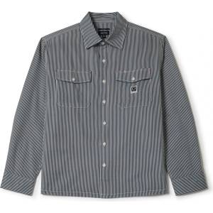 Brixton Мъжка риза с копчета Brixton Journey Lightweight L/S Woven Shirt - Navy / White Stripe (033-3013-0213)