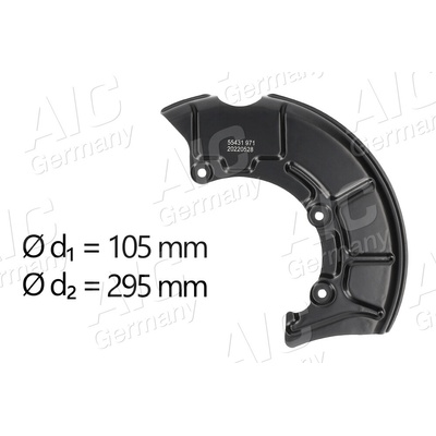 Ochranný plech proti rozstreku, Brzdový kotúč AIC 55431