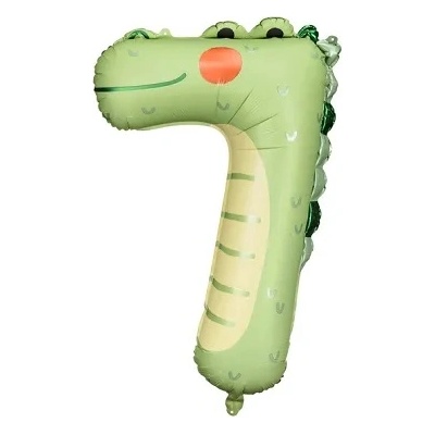 PartyDeco Балон от фолио - номер 7, крокодил